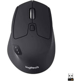 Logitech M720 Triathlon Multi Device Wireless Mouse Bluetooth Usb Unifying Receiver 1000 Dpi 8 Buttons 2 Year Battery Compatible With Laptop, Pc, Mac, Ipados Black